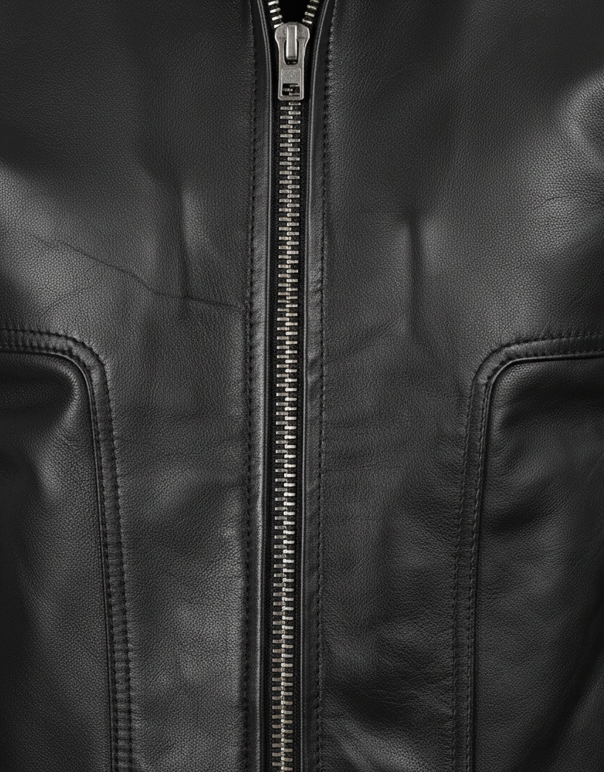 Leathino men’s black genuine leather jacket with classic collar and front zipper
Premium real leather jacket for men in smooth black texture with detailed stitching”
Men’s classic black leather outerwear with side pockets and full-zip closure by Leathino
High-quality genuine leather jacket featuring minimalist design and tailored fit