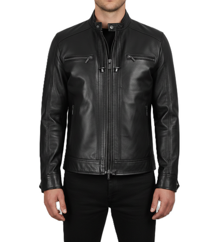 Leathino men’s black genuine leather jacket with removable hood and dual zipper front.
Premium black real leather jacket for men with detachable hood and chest zipper pockets.
Slim-fit men’s leather jacket in matte black with removable hood and reinforced stitching.
Modern black leather jacket by Leathino featuring a detachable hood, metal zippers, and a sleek panel design.
Men’s premium hooded leather jacket with removable hood, smooth texture, and dual front zippers.